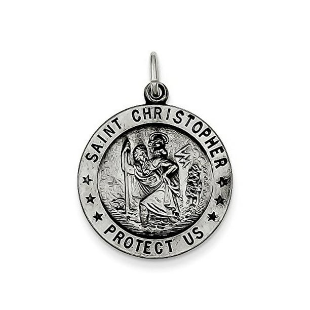 925 Sterling Silver St Christopher Medal 